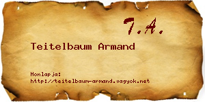 Teitelbaum Armand névjegykártya