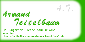 armand teitelbaum business card